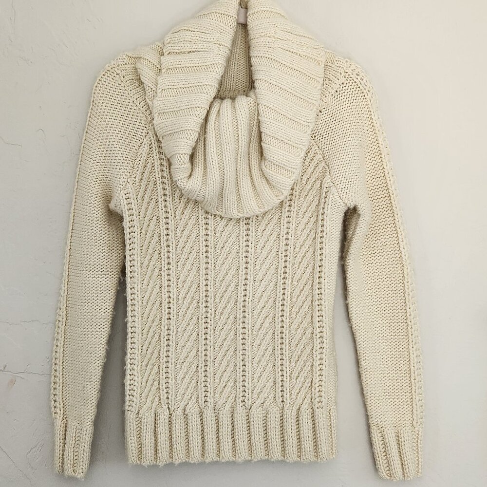 The Limited: Beige Cowlneck Wool Sweater